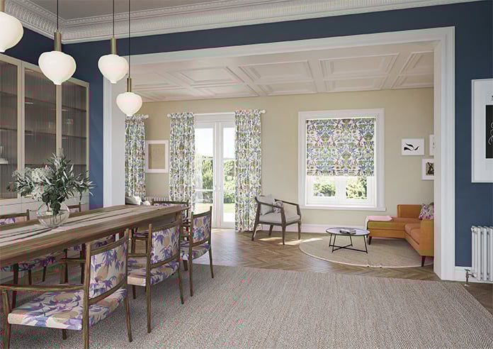 Bangalore Faux Silk, Azure Glow - Motorised Roman Blind - Image 6